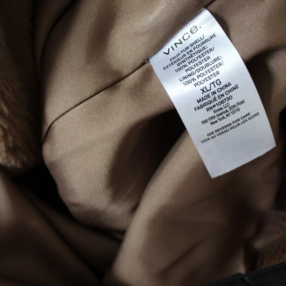NWT Vince Faux Fur Moto Zip Jacket Coat - Picture 12 of 13